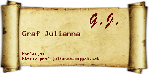 Graf Julianna névjegykártya